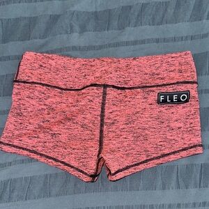 Fleo Women's Heathered Coral Athletic Shorts